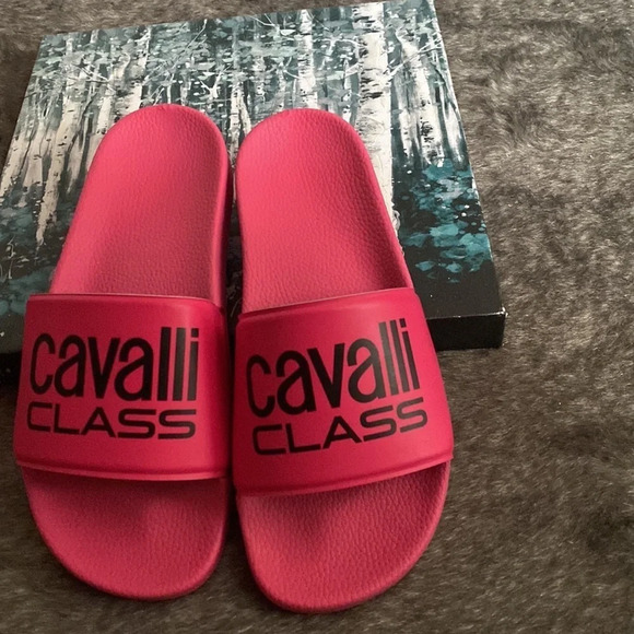 Cavalli Class fushia  pink Slides Sz 41 - Picture 8 of 11